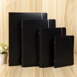 A5 B5 A4 A6 A7 Strap Binder, 1 Count Portable Notebook File Case, Office Stationery & Supplies for Home School Office