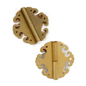 4cm small brass hinge, pure copper hinge, Chinese-style furniture antique copper accessories, wooden box vintage style