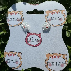 Kawaii theme earrings, stud earrings, cinnamoroll inspo, tiny dog cute dog earrings