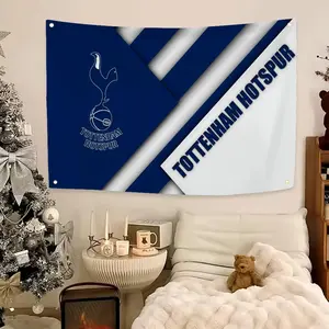 Tottenham Hotspur F.C Flags Flag - Ultra Soft Skin-Friendly Machine Washable Fade Resistant Banner | HD Print Lightweight Durable Outdoor Indoor Garden Flag