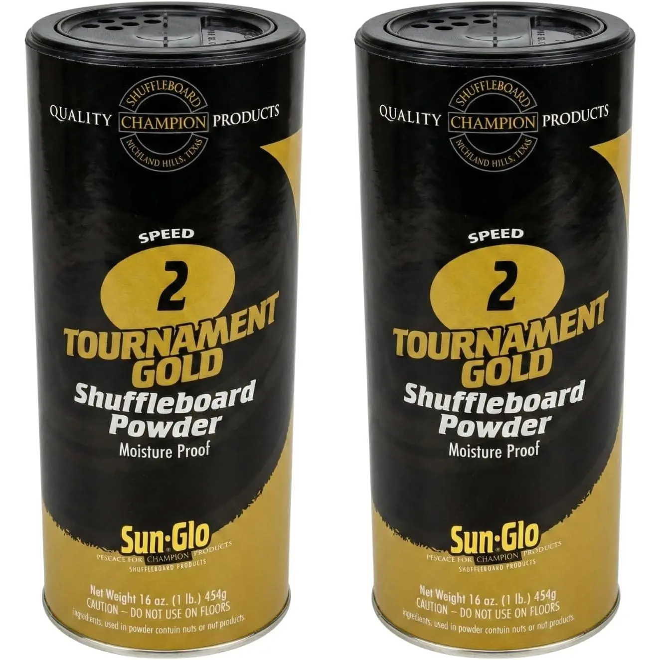 Twin Pack of 2 Speed Shuffleboard Powder Wax with Shuffleboard Sweep bundle option