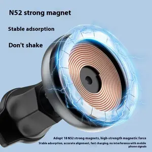 Magnetic Vacuum Mobile Phone Holder N52 Strong Magnet Foldable Design for 95% Car Models Outdoor Camping 3C Product Holder with Stable Adsorption and Easy Transport