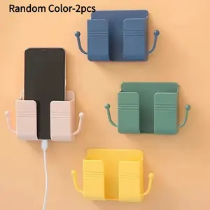 2PCS Pasting Mobile Phone Charging Bracket, Bedroom Hole-free Wall-hanging Bedside Lazy Receiver Mobile Phone Shelf, Phone Holders, Home Decor, Christmas Gift, New Year Gift, Gift For Man, Gift For Woman，Suitable for bedrooms and living rooms.