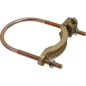 Thomas & Betts Bronze U-Bolt Rod Clamp, CSA Certified, 4 to 4/0 AWG Compatible, UL Listed 3904, UL File E3060, U-Bolt Clamp for Hardware Applications
