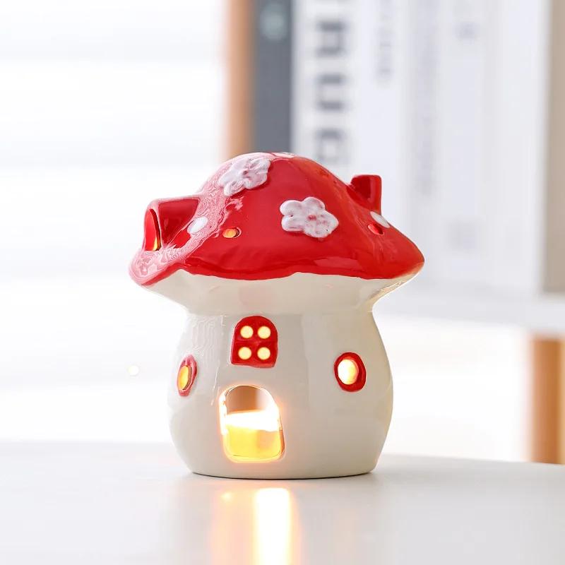 Ceramic Mushroom Tea Candle Holder
