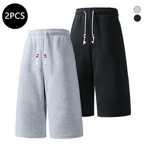 2-Pack Men’s Summer Shorts – 3/4 length, casual loose fit, versatile athletic straight cut for running, walking, and hiking