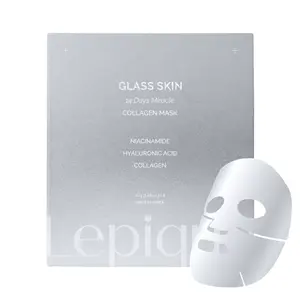 Lepique Collagen Mask 42g x 4sheets - No.1 Korean Ultimate Overnight Collagen Mask, Highest-Serum Content – Korean Face Mask, Hyaluronic Acid, Dewy Skin, Radiance, Pore Minimizing, PM Skincare product, Hyperpigmentation, Brightening, Best Korean Skincare
