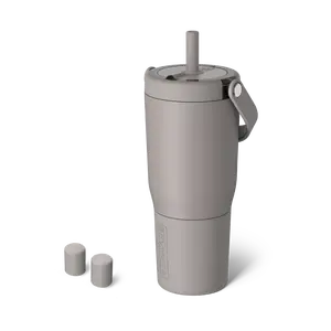 BrüMate Resa 25oz 100% Leakproof Insulated Travel Tumbler + Magnetic Straw Cover 2-Pack Bundle | Cup-Holder Friendly Insulated Tumbler | Built-in Silicone Sleeve and Easy Carry Handle