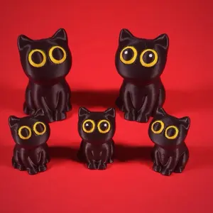 Hex Cats - Magnetic Halloween Kittens with Embedded MAGNETS & Spooky Charm Perfect for Fridge Decor or Gifting Set