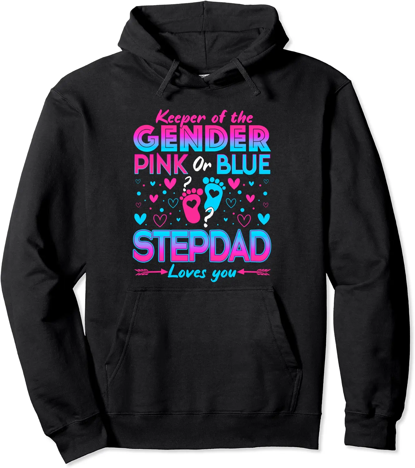 Funny Pink Or Blue Stepdad Loves You Gender Reveal Cute Pullover Hoodie - Lydiagarcia Shop 51B09Y5BDFCF