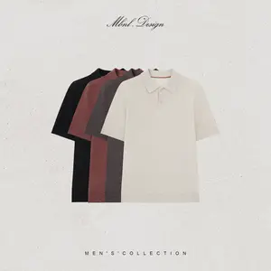 MBNL-F/Qinlei Menswear Double Herringbone Textured Custom-Woven Linen Silky-Smooth Polo Shirt LL-WZPL10129 Casual Polos