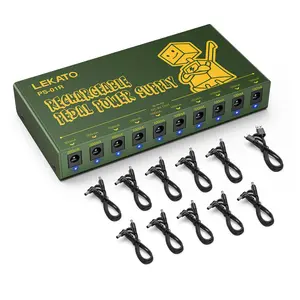 LEKATO Guitar Pedal Power Supply Rechargeable Battery Guitar Effect Pedal Power