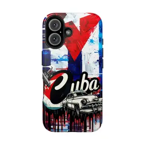 Tough Phone Cases, BANDERA DE CUBA, CUBA, IPHONE, SAMSUNG, PINTURA Accessories Protection Custom Resistance Wireless Handheld Cover Protector Protective Shockproof