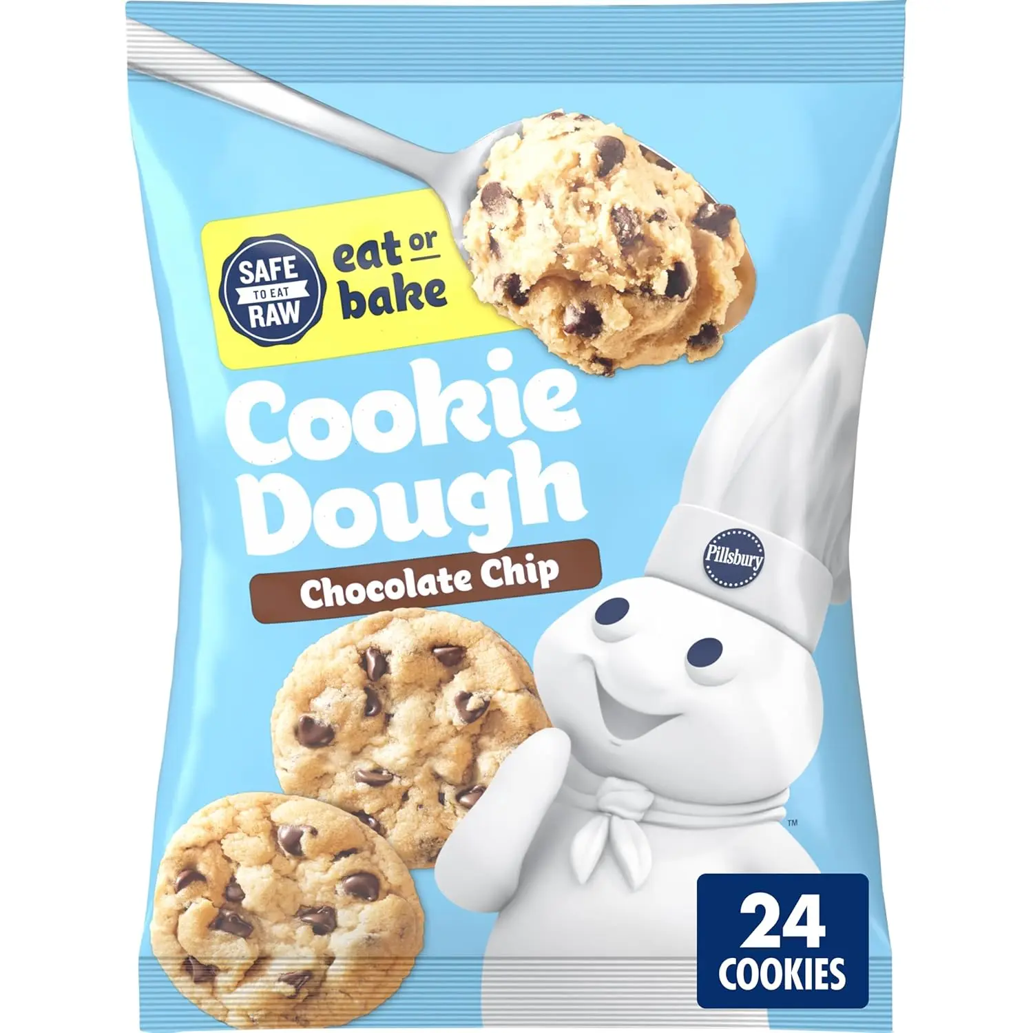 Ready to Bake Chocolate Chip Cookie Dough, Makes 24 Cookies, 16 oz
