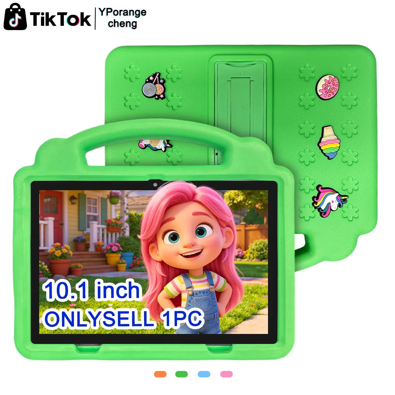 10.1-inch Growing Tablet | Basic Reinforcement Education System + Repetitive Practice Mode | Drop-Proof EVA | Eye-Friendly HD Screen   The Patient Choice for Ordinary Families (Pink/Blue/Green/Orange | No Charger Included) | Kid Tablet