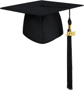 GraduationMall Matte Graduation Cap with 2026 Tassel for High School & Bachelor