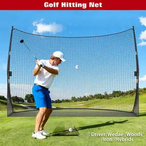 Portable 10x7x3ft Golf Net for Backyard Driving, Heavy Duty Practice Hitting Net with Carry Bag, Indoor Outdoor Golf Training Aid for Chipping & Swing, Durable Ball Stop System for Garage Practice, Easy Assembly Soccer Trainer