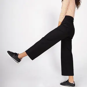 Black Wide Legged Denim Jeans