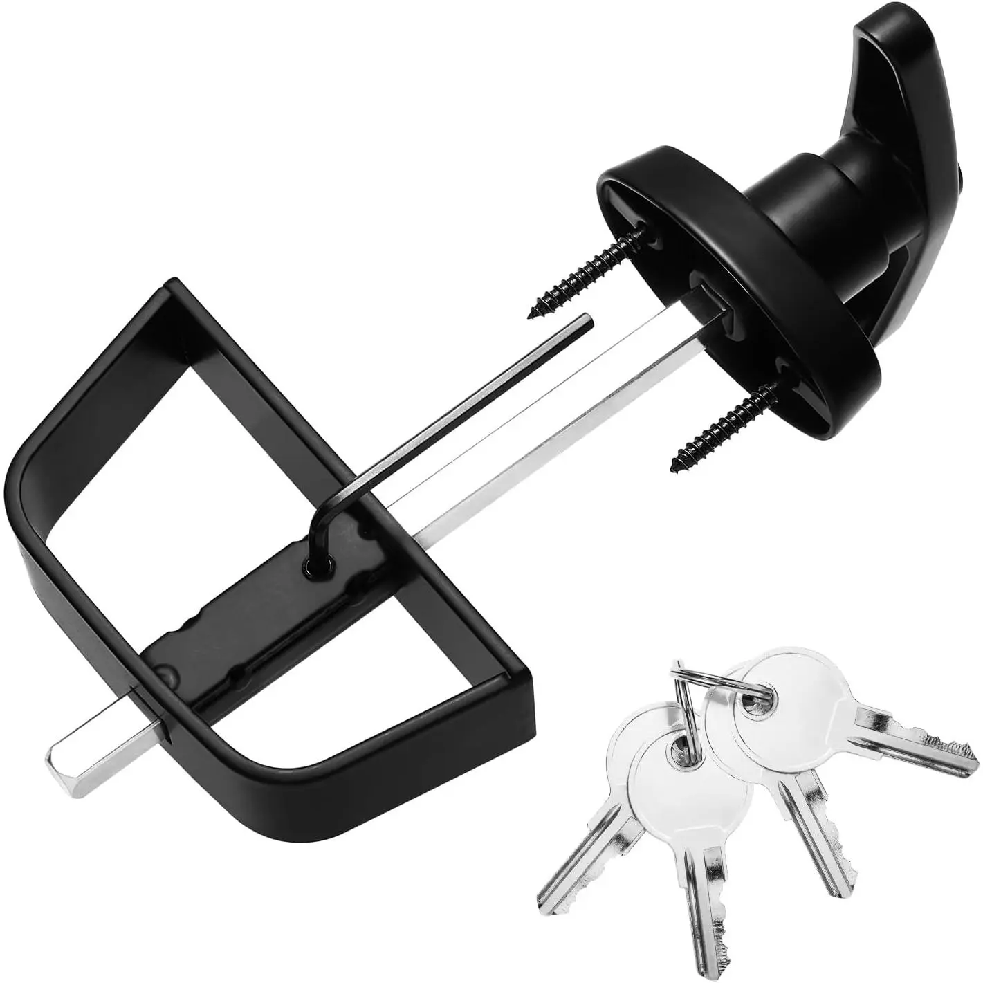 Shed Door Latch, Safe and Durable,  Shed Locks with 4 , Widely Use, T-Handle Lock Kit for Storage Barn, , Camper, Easy to Install, 4 1/2 " and 5 1/2 " Stem