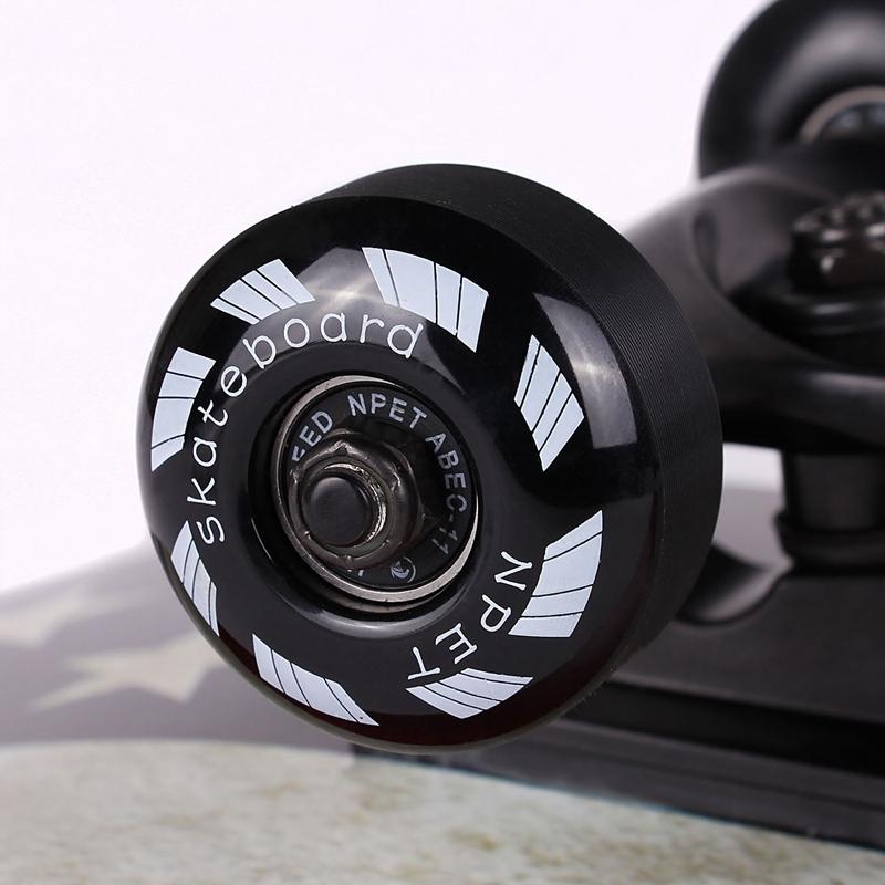 NPET 31 Inch Skateboard USA Flag with Wrap Graphic Designs – 7-Ply Maple Deck, High-Performance ABEC-9 Bearings, Sturdy & Lightweight Skateboard, Ideal for Beginners & Pros, Artistic Wrap for Smooth Stylish Ride