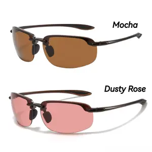 Unisex HD Polarized Rimless Sunglasses, PC Polarized Lens, UV400 Protection, Lightweight 2026 Stylish Fashion Eyewear for Driving, Outdoor Adventures, Hd Polarized Sunglasses