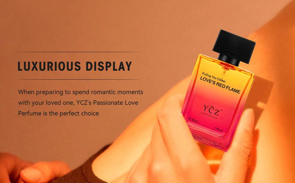 YCZ Love's Red Flame Eau de Parfum 1.7 fl oz | Warm Spicy Woody Fragrance, Warm, Alluring & Irresistibly Attractive, Long-Lasting for Dates and Evening Social Occasions, Inspired by the Spark That Draws Two People Closer