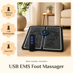 Father's Day NEW USB Rechargeable Portable EMS Foot Massager Mat With remote control – Odorless Fatigue Relief for Men & Women, Perfect Home Relaxation Gift, Personal Relaxation Device For Women, Adults, Massages Feet, Recharge Easily