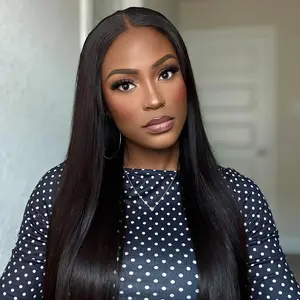 NuLook Hair 6x6 HD Lace Front Glueless Wig Straight Human Hair 180% Density Natural Color Natural Hairline #wigtok #Blackgirl #SpringFreshness #Mother's Day Deals For You
