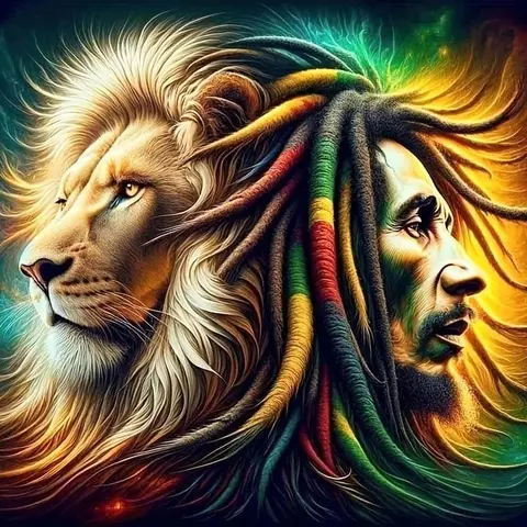 Lion & Man Pattern DIY Diamond Arts Craft Colorful Painting Kit without Frame, DIY 5D Diamond Arts Colorful Painting Kit, Wall Art Decor for Home, Diamond Painting Kits