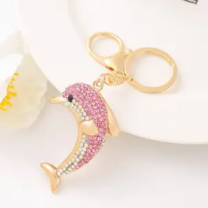 Cute Dolphin Keychain Bag Pendant Marine Animal Keychain Daily Wear Practical Accessory Bag Ornament Car Key Decoration Suitable for Boys, Girls, and Students keychain for car keys matching anime accessories