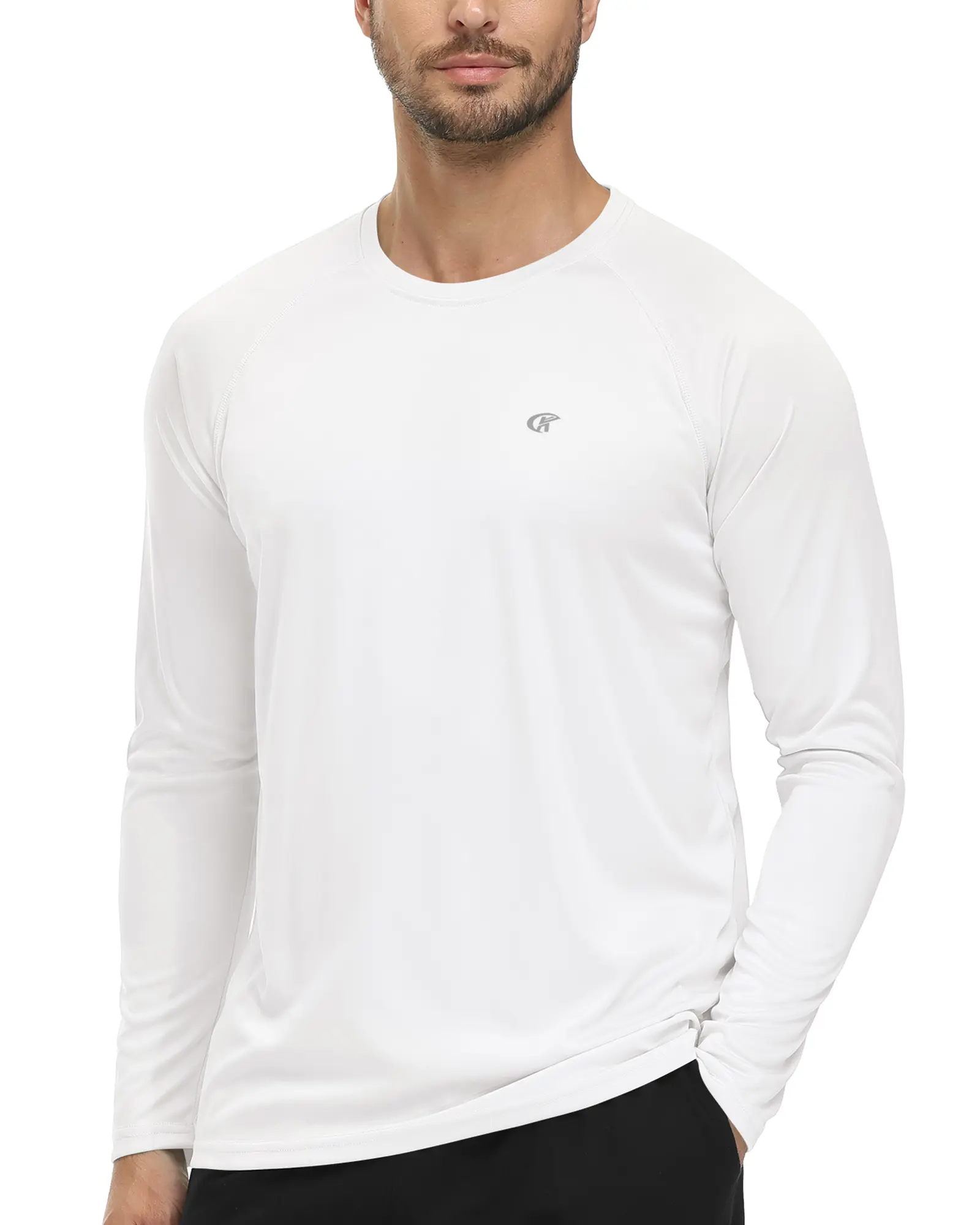 Men's Long Sleeve Shirts UPF 50+ UV Sun Protection Shirt for Hiking Running Swim Workout Rash Guard Tee