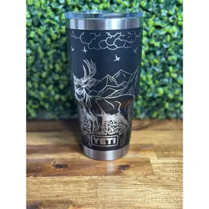 Mountainview Deer Scene Authentic Yeti 30 ounce tumbler