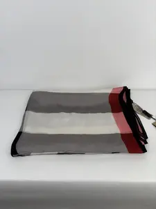 Pre-owned Burberry Classic Striped Silk Scarf