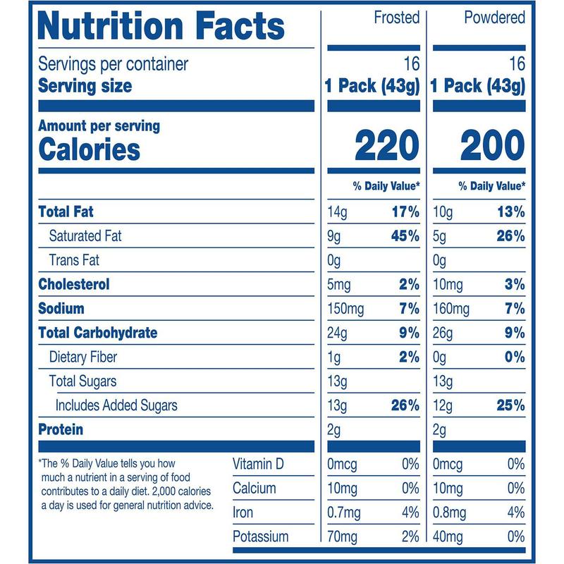 Hostess Donettes Variety Pack Donuts Snack Size 1.5 oz 32 pk Frosted Powdered Mini Donuts 16 Packs per Pack