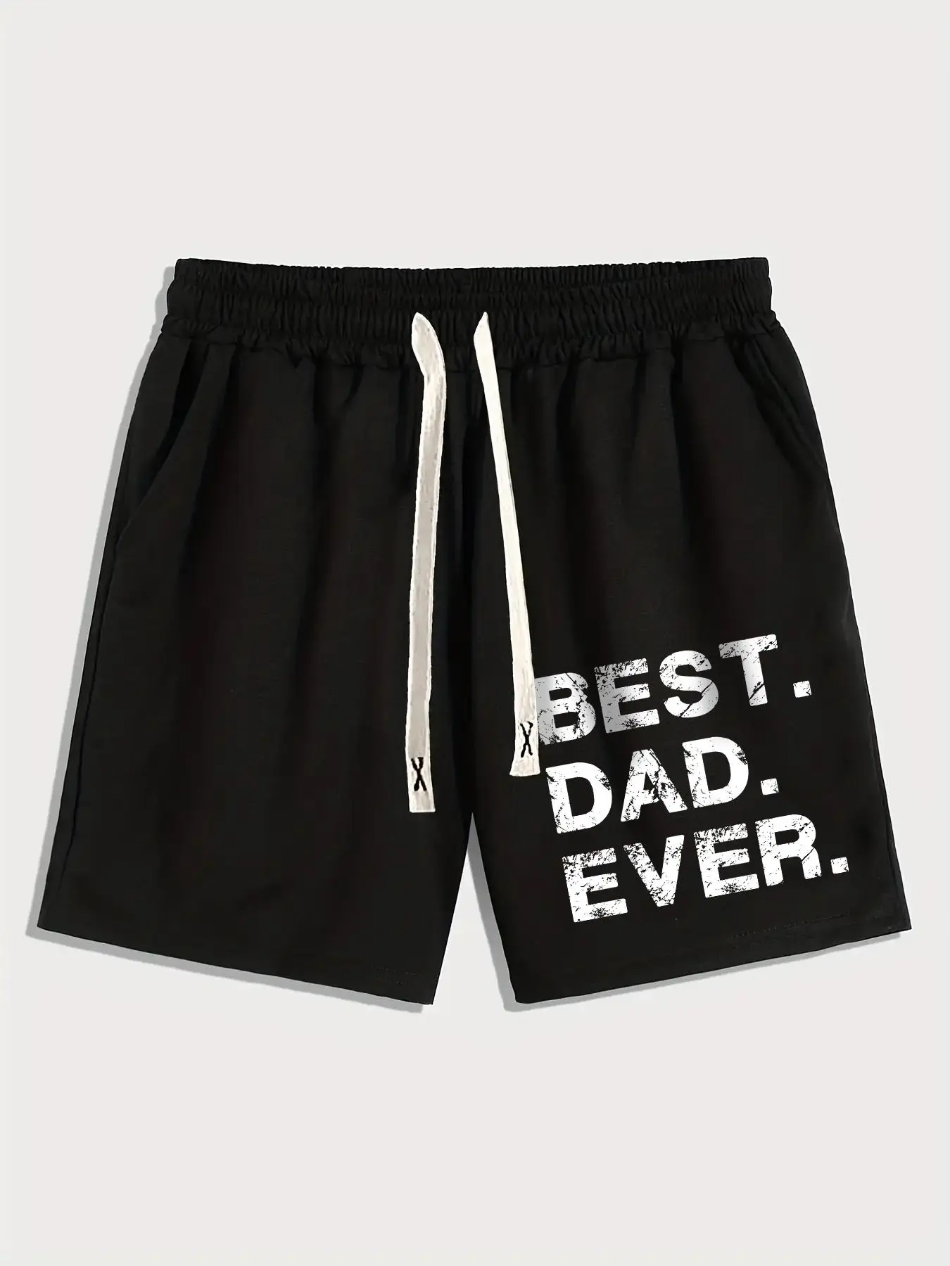 Men's Letter Print Drawstring Sweat Shorts, Casual Comfy Pockets Loose Shorts for Summer Outdoor Sport Street, Summer Outfits 2024, Casual Athletic Shorts, Summer Style Shorts
