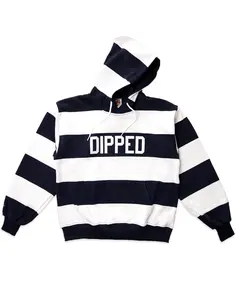 DIPPED® Navy Stripe Rugby Hoodie
