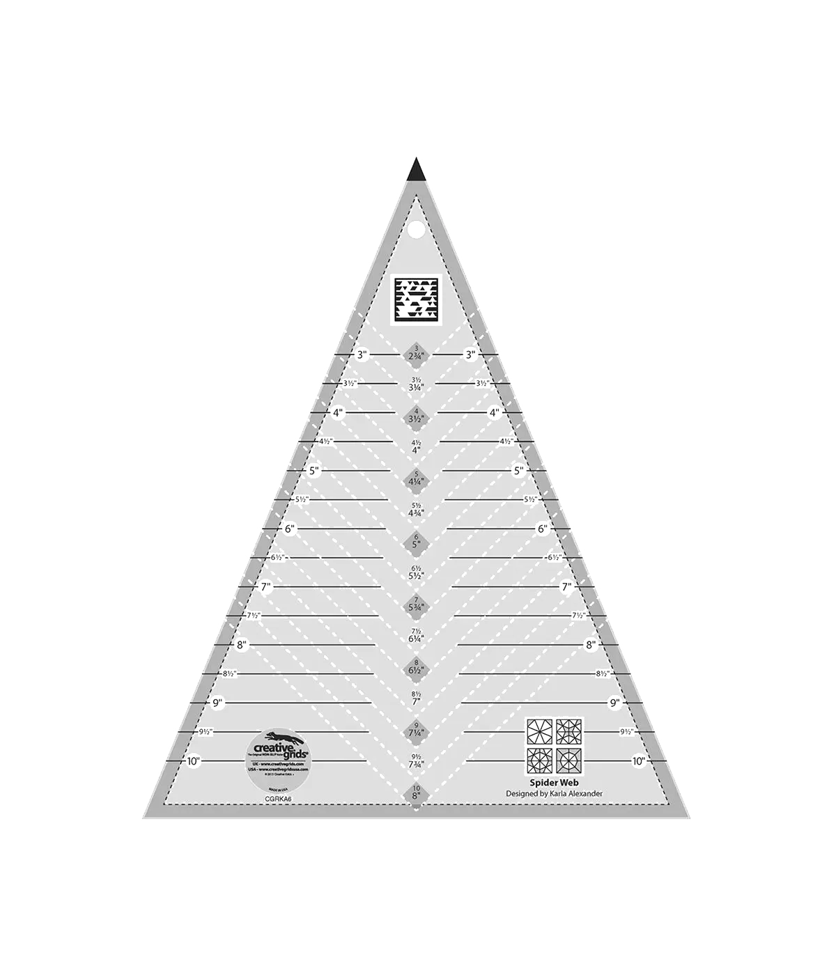 Creative Grids Spider Web Ruler CGRKA6