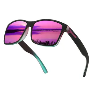 New polarized sunglasses square colorful sunglasses outdoor sports cycling glasses square sunglasses