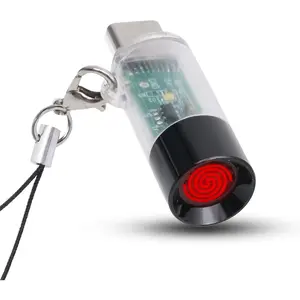 Transparent Mini USB-C Electric Plasma Lighter, Waterproof Windproof Rechargeable Lighter, 10 Seconds Auto Shut Off, Portable Emergency Fire Starter for Camping Hiking Daily Use