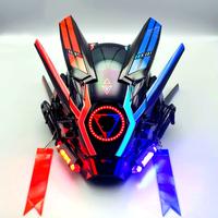 Red and Blue Light Bar Dual Wings + Side