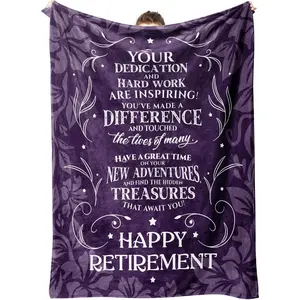 Retirement Gift for Woman, Best Retirement Gifts Ideas, Retirement Gifts Blanket 50"X60", Retired Gifts for Women, Men, Cool Retirement Gifts for Teachers, Nurses, Retiring Farewell Gifts for Coworker