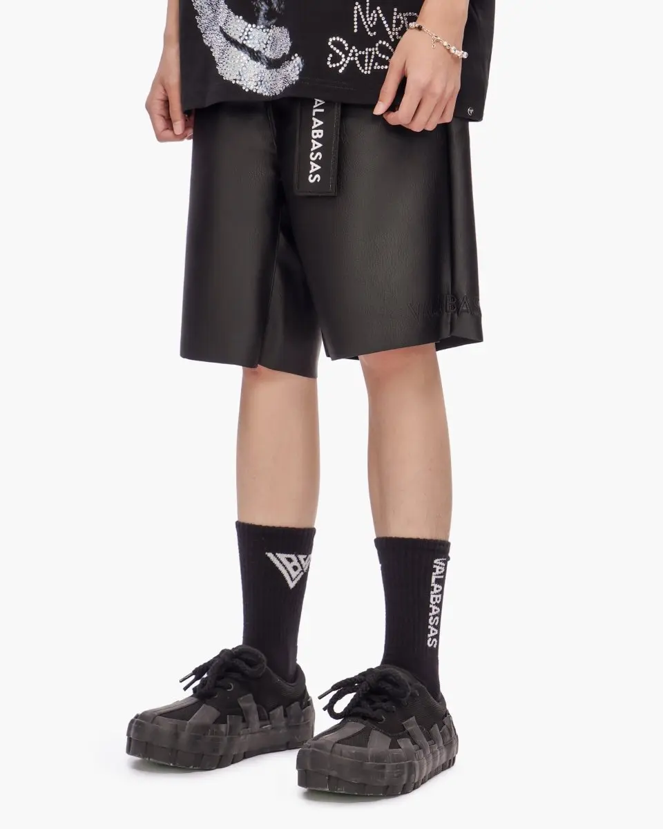 Mr.Shorts Black Leather