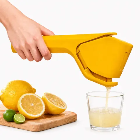 Snofrid Manual Lemon Squeezer, Hand Lemon Squeezer, Durability and longevity, Easy to Use & Dishwasher Safe, Lemon Juicer, Citrus Juicer, Lemon Juicer Squeezer to Squeeze Lemons, Yellow