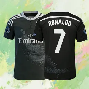 14 15 Away/Black/Soccer Jersey/7# Ronaldo/Fans Version/Short Sleeve Jersey