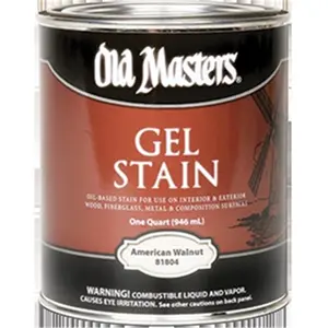 Old Masters 81804 American Walnut Gel Stain Classics - 1 Quart, Fiberglass Compatible, Oil-Based