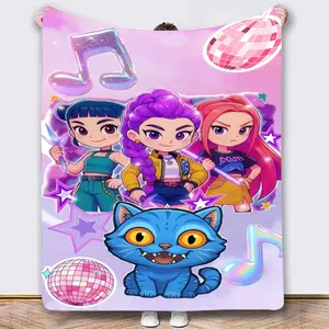 Anime Style Soft Flannel Blanket, Cozy and Warm for Home Office Car Camping, Perfect Gift for Birthday Holidays, Summer Air Conditioning Blanket
