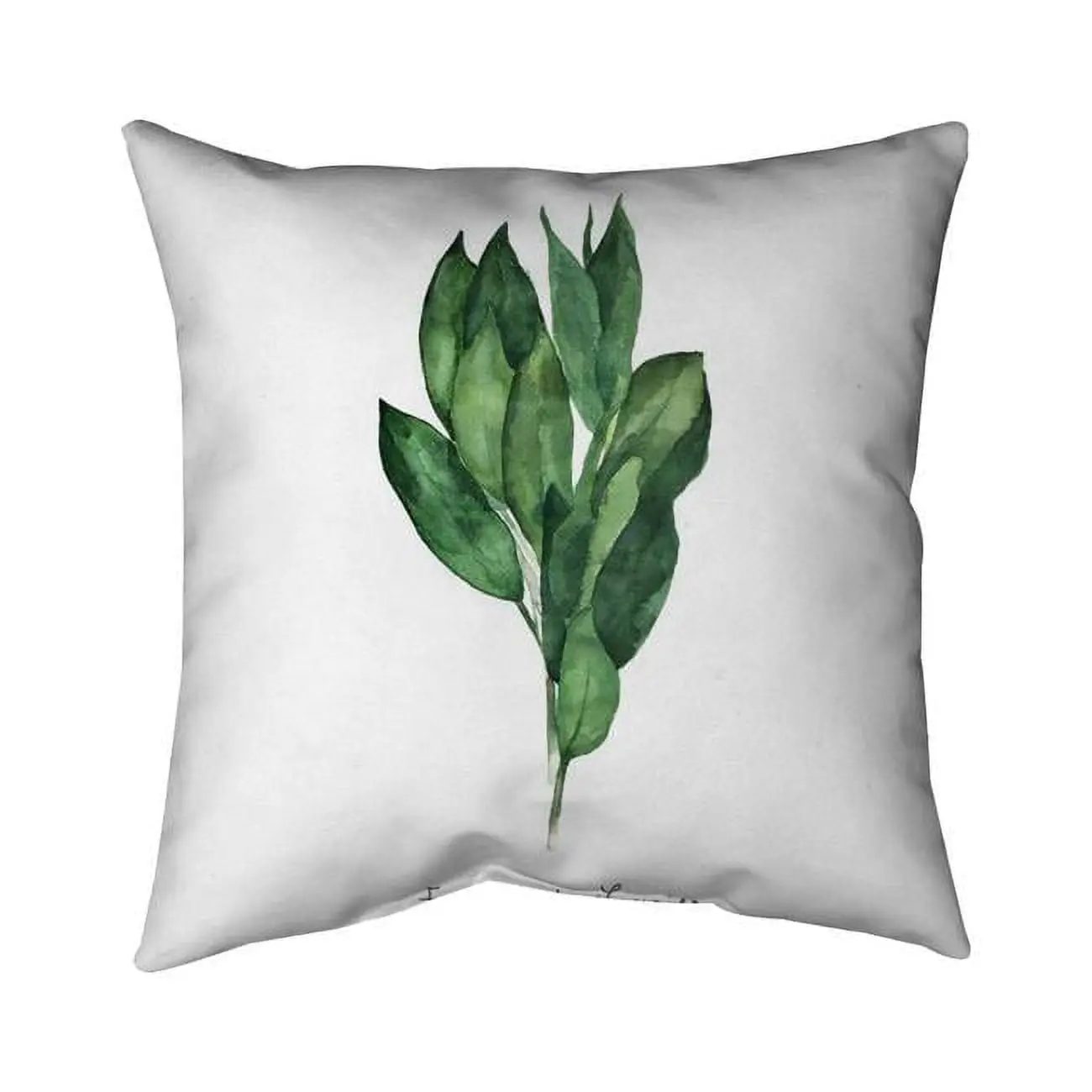 26x26 in. Leaf Design Standard Pillow, Bay Leaves Bundle-Fr Double-Sided Print Indoor Décor Pillow, Leaf Design Standard Pillows