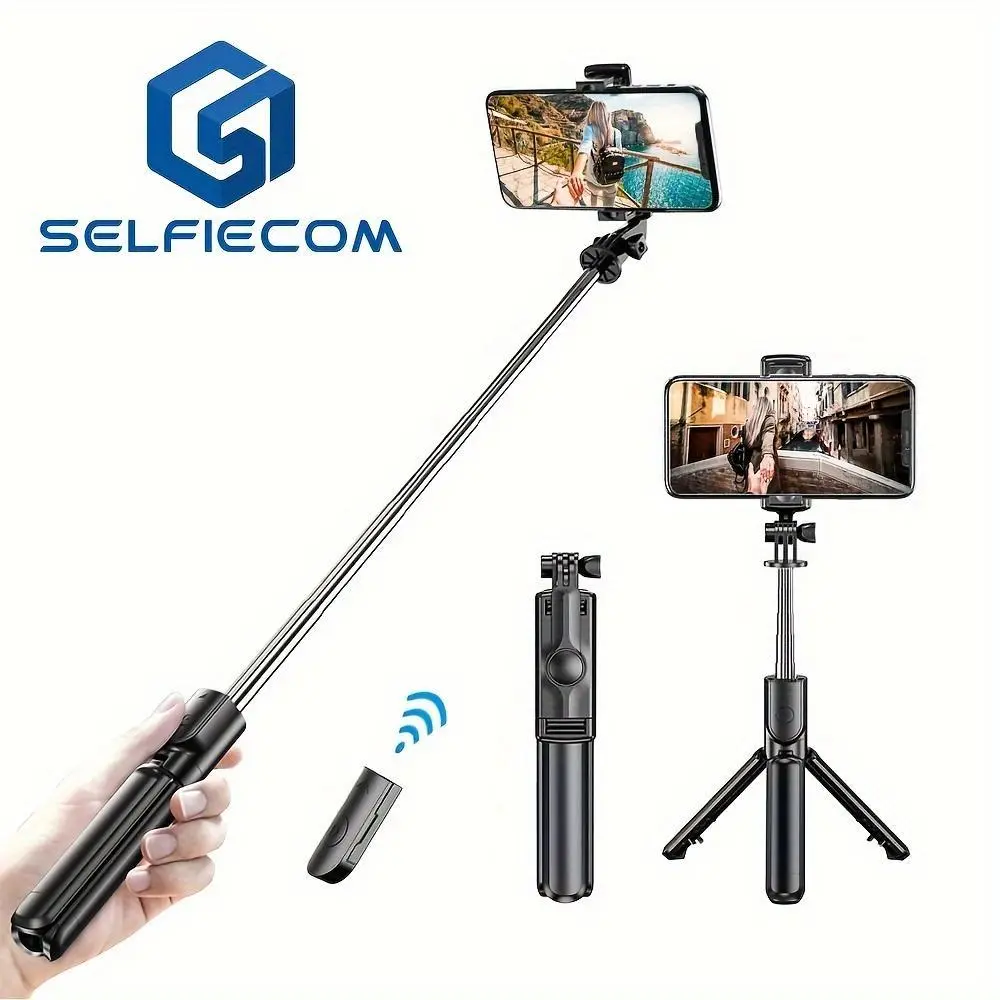 Extendable Cell Phone Selfie Stick, Smartphone Tripod Stand With Wireless Remote, 360° Rotation For IPhone/Samsung/Android Smartphones, Phone Accessories