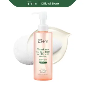 MAKE P:REM Safe Me. Oil to Foam Cleanser 6.76 Fl Oz, 200ml | Gentle Korean Face Wash & Makeup Remover for Sensitive Skin