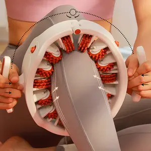 Cellulite Manual Push-Pull Roller with 14 Wheels for Thigh Calf Waist Deep Tissue Pain Relief Body Sculpting Anti-Inflammation Fast Recovery Pilates Equipment